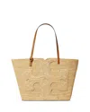 Tory Burch Ella Structured Straw Large Tote Bag Natural In Nude