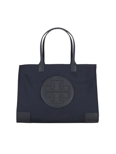Tory Burch "ella" Large Tote Bag – Navy In Blue