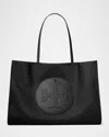 Tory Burch Ella Leather Tote Bag In Black