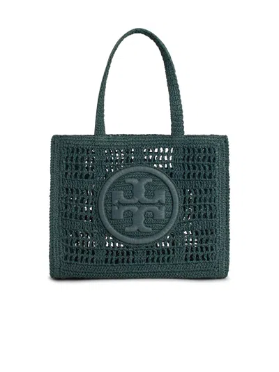 Tory Burch Small Crochet Ella Tote Bag In Blue