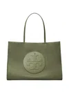 Tory Burch Ella Logo-embellishment Tote Bag In Green