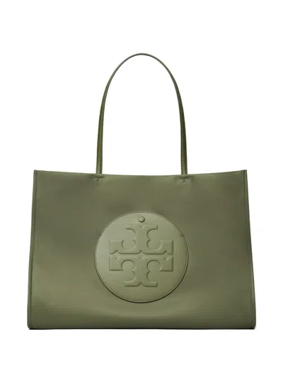 Tory Burch Ella Logo-embellishment Tote Bag In Green