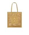 Tory Burch Ella Logo-embroidered Crochet Tote Bag In Brown