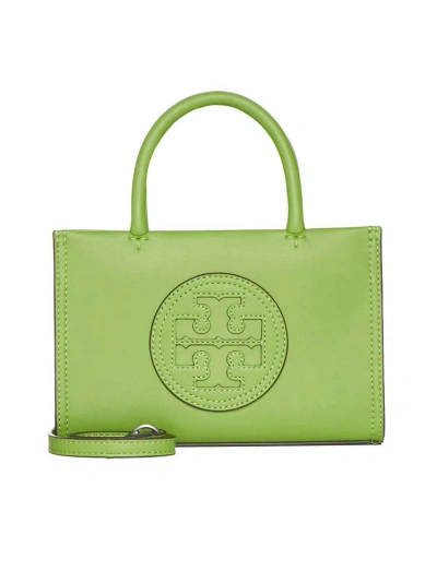 Tory Burch Ella Logo Patch Mini Tote Bag In Green