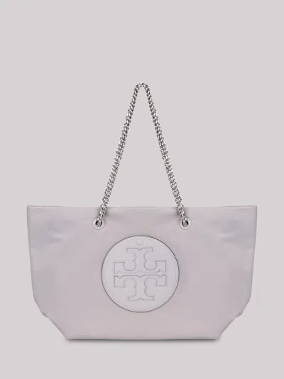 Tory Burch Ella Logo-patch Padded Bag In Neutral