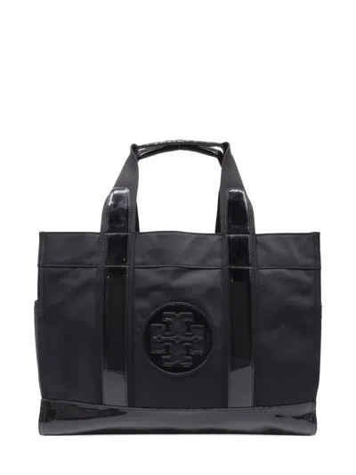 Pre-owned Tory Burch Ella Logo Tote Bag In Black