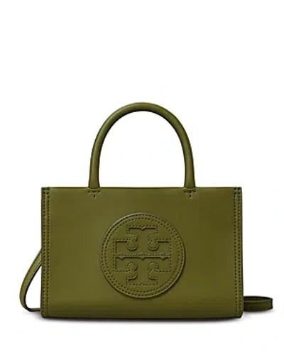 Tory Burch Ella Mini Bio Tote In Olive Green/silver
