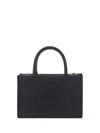 Tory Burch Handbag With Embossed Logo On The Front In Black