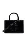 Tory Burch Ella Bio Patent Mini Handbag In 黑色
