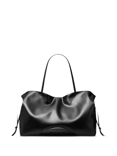 Tory Burch Ella Natuura 压纹手提包 In Black