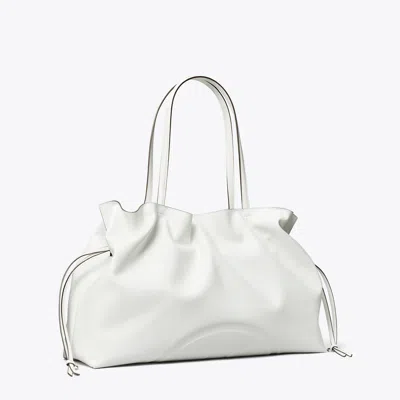 Tory Burch Ella Natuura™ Drawstring Tote In White