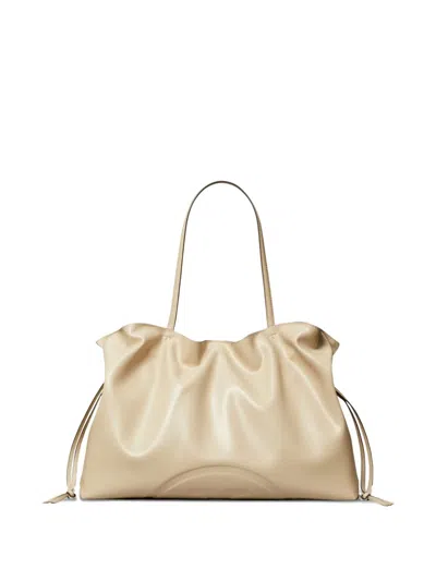 Tory Burch Ella Drawstring Tote Bag In White