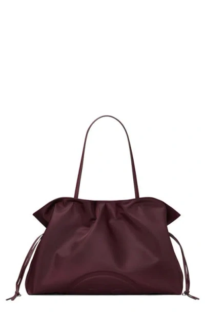 Tory Burch Ella Nylon Drawstring Tote In Burgundy