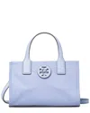 Tory Burch Ella Nylon Shine Mini Tote In Purple