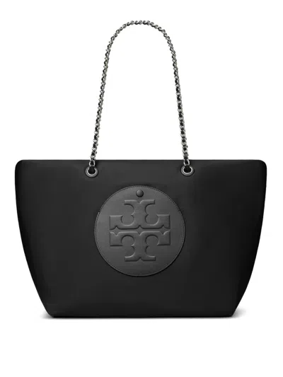 Tory Burch Ella Nylon Tote Bag In Black