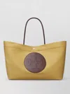 Tory Burch Ella Twist Nylon Shoulder Bag With Maxi Logo Patch On The Front In Neutral