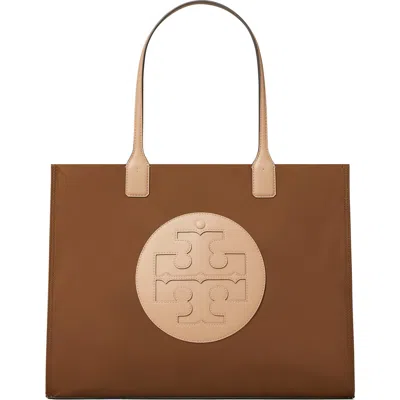 Tory Burch Ella Nylon Tote In Truffle