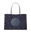 Tory Burch Ella Paisley-pattern Double T Motif Tote Bag In Blue