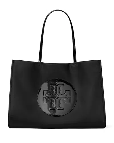 Tory Burch Ella Patent Tote In Black