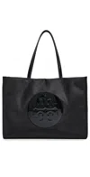 Tory Burch Ella Patent Tote Black In Black