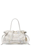 Tory Burch Ella Print Drawstring Tote In Blue