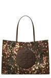 Tory Burch Ella Print Tote In Brown