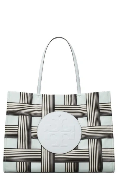 Tory Burch Ella Print Tote In Gray