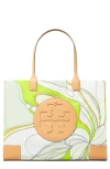 Tory Burch Ella Printed Tote Bag In Green Tulip
