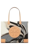 Tory Burch Ella Printed Tote Bag In Neutral Tulip Swirl
