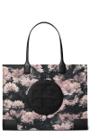 Tory Burch Ella Print Tote In Pink Pixel Floral