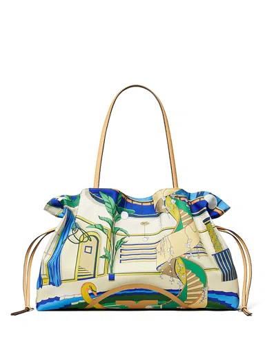 TORY BURCH ELLA PRINTED DRAWSTRING TOTE