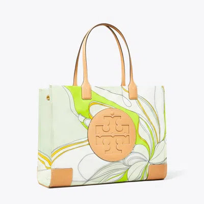 Tory Burch Ella Printed Tote Bag In Green Tulip