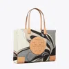 Tory Burch Ella Printed Tote Bag In Neutral Tulip Swirl