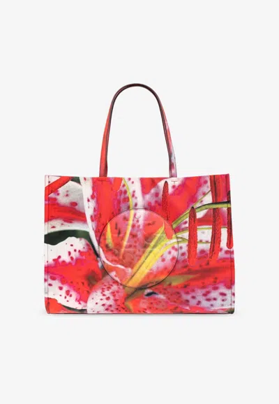 Tory Burch Ella Printed Tote Bag In Red