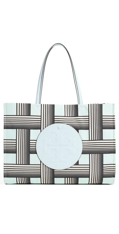 Tory Burch Ella Printed Tote Block Print Blue
