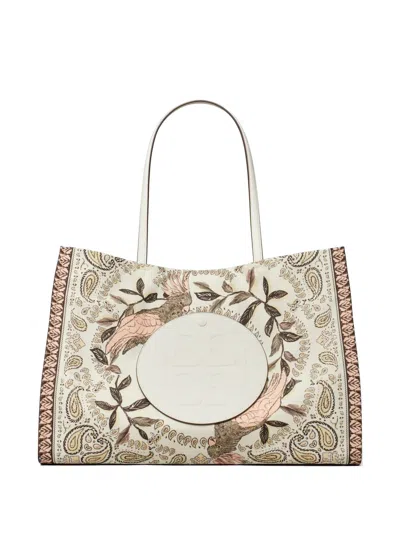 Tory Burch Ella Printed Tote In Brown