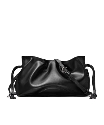 Tory Burch Ella Recycled Drawstring Pouch In Black