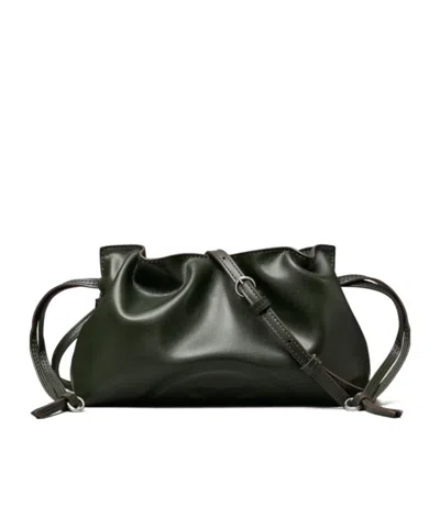 Tory Burch Ella Recycled Drawstring Pouch In Pine