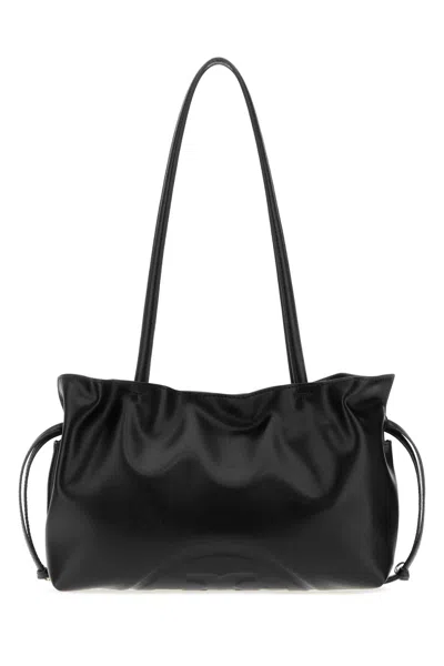 Tory Burch Ella Recycled Drawstring Small Tote In Black