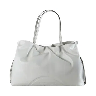 Pre-owned Tory Burch Ella Recycled Drawstring Tote Bag 'bianco' | White | Women's Size Onesize