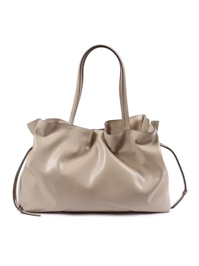 Tory Burch Ella Recycled Drawstring Tote In Nude