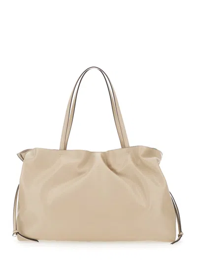 Tory Burch Ella Recycled Drawstring Tote In Sand
