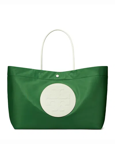 Tory Burch Ella Reversible Tote Bag In Green