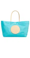 Tory Burch Ella Reversible Tote Bag Soft Turquoise In Blue