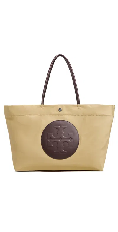 Tory Burch Ella Reversible Tote Bag Wheat In Sand
