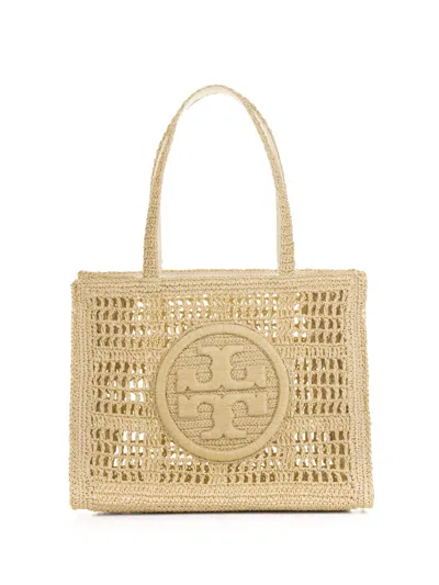 Tory Burch Ella Crochet Raffia Tote Bag In In Natural