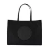 Tory Burch Black Tote With Circular Logo And Functional Design In Black