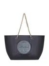 Tory Burch "ella" Shopper Bag In Black
