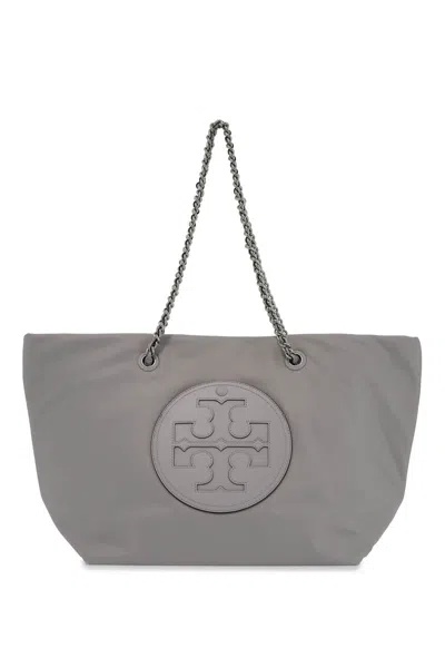 Tory Burch Ella Shopping Bag In Grey