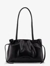 Tory Burch Ella Shoulder Bag With Embossed Logo On The Bottom In Black